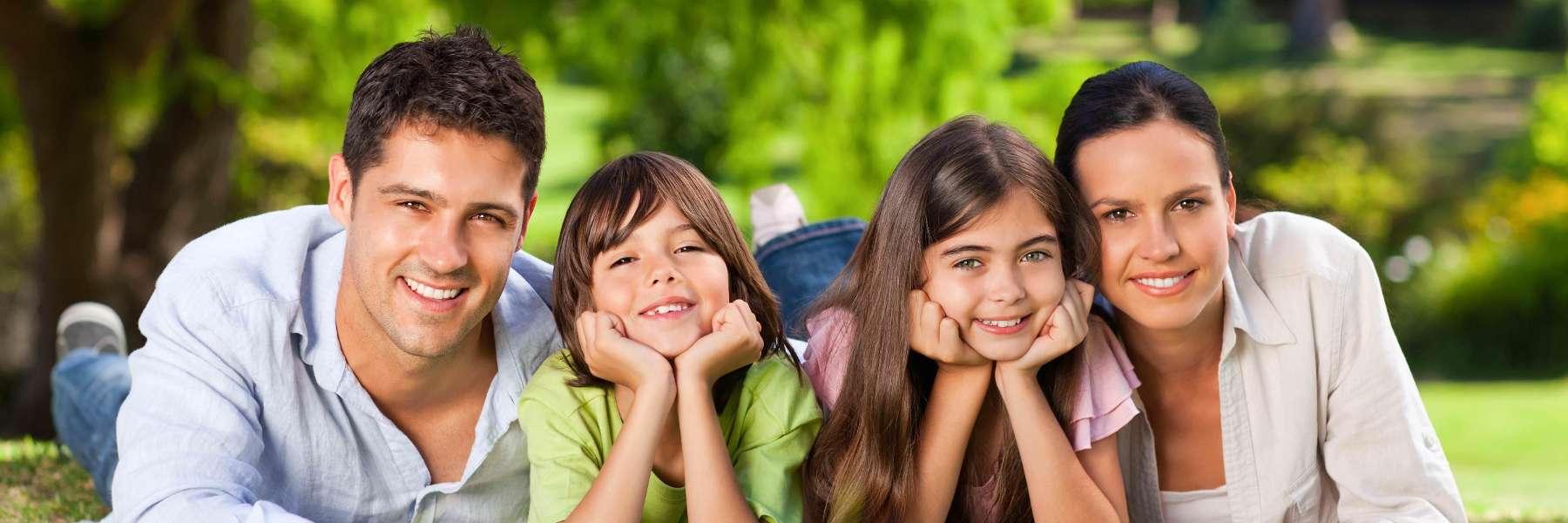 A smiling family after preventive dentistry in Randolph, NJ