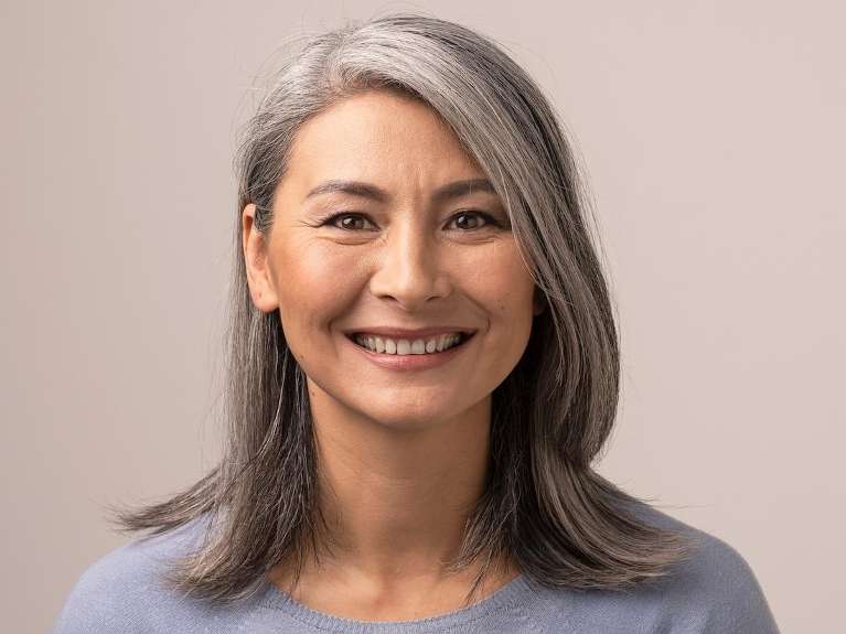 A woman with dental cosmetics in Randolph, NJ