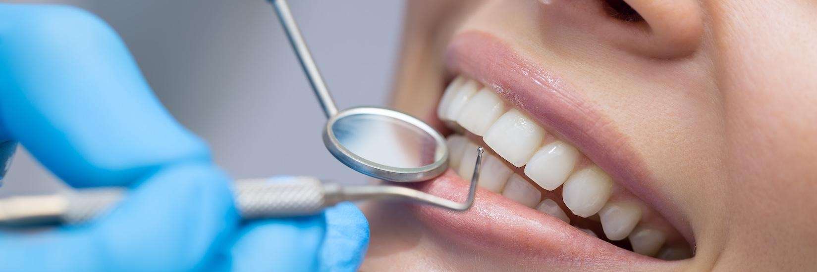 A happy client during a dental visit in Randolph, NJ